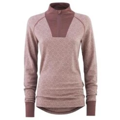 Kari Traa Voss Cashmere Mix Half Zip - Women's -Ski Supplies Store 623108 taupe product 1 2223fw