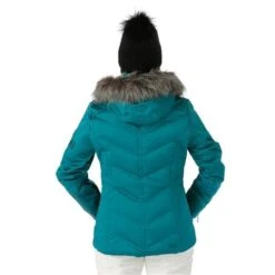 Nils Cervinia Faux Fur Parka - Women's -Ski Supplies Store FW23 Nils WomensCerviniaFauxFur Emerald Model3