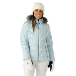 Nils Cervinia Faux Fur Parka - Women's -Ski Supplies Store FW23 Nils WomensCerviniaFauxFur IceBlue Model1
