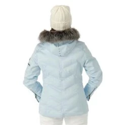 Nils Cervinia Faux Fur Parka - Women's -Ski Supplies Store FW23 Nils WomensCerviniaFauxFur IceBlue Model3