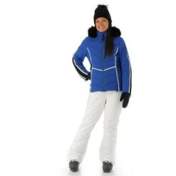 Nils Courchevel Faux Fur Parka - Women's -Ski Supplies Store FW23 Nils WomensCourchevelFauxFur Sapphire Model2