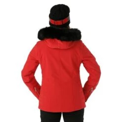 Nils Niseko Faux Fur Parka - Women's -Ski Supplies Store FW23 Nils WomensNisekoFauxFur Red Model4