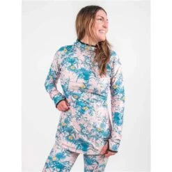 BlackStrap Cloudchaser Hooded Baselayer Top - Women's 16 BlackStrap Cloudchaser Hooded Baselayer Top - Women's -Ski Supplies Store blk s bl a w t clo floral1