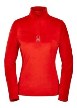 Spyder Shimmer Bug Zip T-Neck - Women's - 2023 Model -Ski Supplies Store fw2021 spyder womensshimmerbugtop pulse