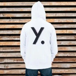 YES Zip Hoodie - Men's -Ski Supplies Store fw22 23 high res yes. 22 23 snowboard apparel y.22.hom .yzh .wh 2