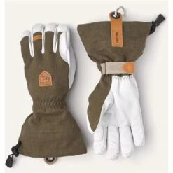 Hestra Army Leather Patrol Gauntlet Glove -Ski Supplies Store fw22 HES 30670 olive