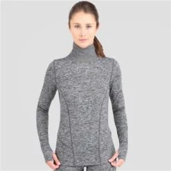 Terramar Cloud Nine 2.0 Turtleneck - Women's 26 Terramar Cloud Nine 2.0 Turtleneck - Women's -Ski Supplies Store fw22 terramar dkgreymel