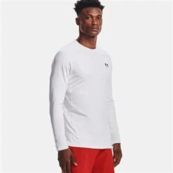 Under Armour ColdGear Armour Fitted Crew - Men's -Ski Supplies Store fw23 und 1366068 wh blk 1