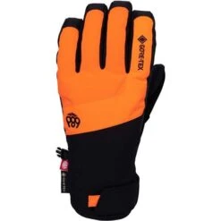 686 GTX Linear Under Cuff Glove - Men's -Ski Supplies Store fw23 686 mensgtxlinearundercuffglove fluroorange 2