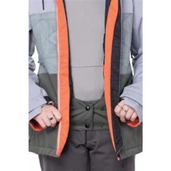 686 Athena Insulated Jacket - Women's -Ski Supplies Store fw23 686 womensathenainsulatedjacket goblingreencolorblock 5