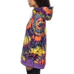 686 Bonded Fleece Pullover Hoody - Women's -Ski Supplies Store fw23 686 womensbondedfleecepulloverhoody gratefuldeadtiedye 3