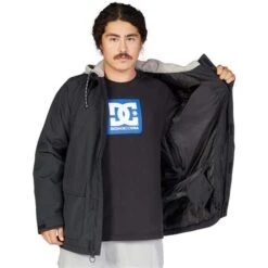 DC SHOES DC Bandwidth Jacket - Men's -Ski Supplies Store fw23 dc mensbandwidthjacket black 3