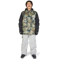 DC SHOES DC Bandwidth Jacket - Men's -Ski Supplies Store fw23 dc mensbandwidthjacket woodlandcamogreen 4