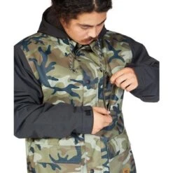 DC SHOES DC Bandwidth Jacket - Men's -Ski Supplies Store fw23 dc mensbandwidthjacket woodlandcamogreen 5