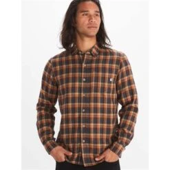 Marmot Fairfax Midweight Flannel - Men's -Ski Supplies Store fw23 marmot mensfairfaxmidweightflannel copper 1