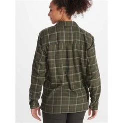 Marmot Fairfax Boyfriend Midweight Flannel - Women's -Ski Supplies Store fw23 marmot womensfairfaxboyfriendmidweightflannel nori 2