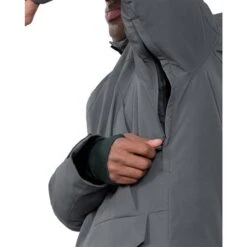 Obermeyer Ridgeline Jkt W/ Faux Fur - Men's 14 Obermeyer Ridgeline Jkt W/ Faux Fur - Men's -Ski Supplies Store fw23 obermeyer mensridgelinejacketwithfauxfur coal 4