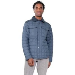 Obermeyer Wilder Down Shirt - Men's -Ski Supplies Store fw23 obermeyer menswilderdownshirt rawindigo