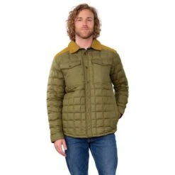 Obermeyer Wilder Down Shirt - Men's -Ski Supplies Store fw23 obermeyer menswilderdownshirt tundra