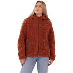 Obermeyer Amelia Sherpa Jacket - Women's -Ski Supplies Store fw23 obermeyer womensameliasherpajacket terracotta