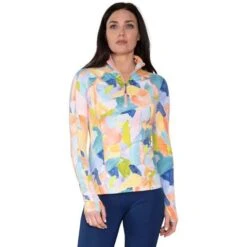 Obermeyer Discover 1/4 Zip - Women's -Ski Supplies Store fw23 obermeyer womensdiscoverquarterzip paintbrush 1