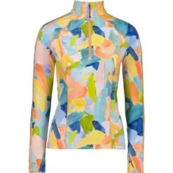 Obermeyer Discover 1/4 Zip - Women's -Ski Supplies Store fw23 obermeyer womensdiscoverquarterzip paintbrush 3