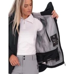 Obermeyer Highlands Shell Jacket - Women's -Ski Supplies Store fw23 obermeyer womenshighlandsshelljacket black 5