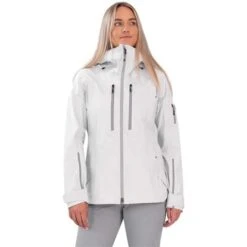 Obermeyer Highlands Shell Jacket - Women's -Ski Supplies Store fw23 obermeyer womenshighlandsshelljacket frosted 1