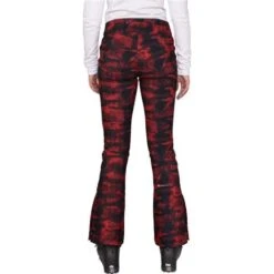Obermeyer Printed Bond Pant - Women's -Ski Supplies Store fw23 obermeyer womensprintedbondpant redsky 2