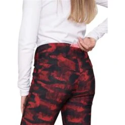 Obermeyer Printed Bond Pant - Women's -Ski Supplies Store fw23 obermeyer womensprintedbondpant redsky 3