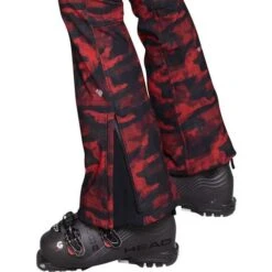 Obermeyer Printed Bond Pant - Women's -Ski Supplies Store fw23 obermeyer womensprintedbondpant redsky 4