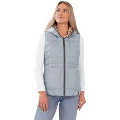 Obermeyer Zoe Reversible Down Vest - Women's -Ski Supplies Store fw23 obermeyer womenszoereversibledownvest shale