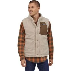 Patagonia Reversible Bivy Down Vest - Men's -Ski Supplies Store fw23 patagonia mensreversiblebivydownvest classictan 3