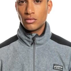 Quiksilver Aker HZ Fleece - Men's 15 Quiksilver Aker HZ Fleece - Men's -Ski Supplies Store fw23 quiksilver mensakerhzfleece heathergrey 4