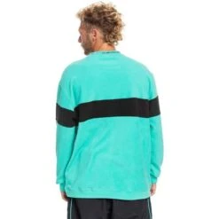Quiksilver Flame On Fleece - Men's -Ski Supplies Store fw23 quiksilver mensflameonfleece poolgreen 2