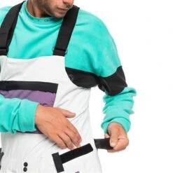 Quiksilver Fly High Bib - Men's 9 Quiksilver Fly High Bib - Men's -Ski Supplies Store fw23 quiksilver mensflyhighbib snowwhite 5