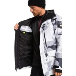 Quiksilver Mission Printed Jacket - Men's 33 Quiksilver Mission Printed Jacket - Men's -Ski Supplies Store fw23 quiksilver mensmissionprintedjacket snowwhitecamopower 8