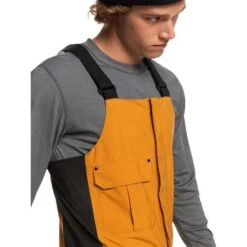 Quiksilver Utility Bib - Men's -Ski Supplies Store fw23 quiksilver mensutilitybib buckthornbrown 3
