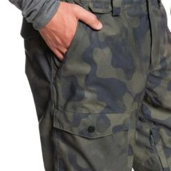 Quiksilver Utility Bib - Men's -Ski Supplies Store fw23 quiksilver mensutilitybib trueblackfadeoutcamo 4