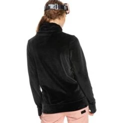 Roxy Deltine Fleece Pullover - Women's -Ski Supplies Store fw23 roxy womensdeltinefleecetop trueblack 3