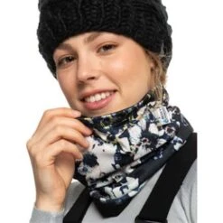Roxy Lana Collar - Neck-up Women's -Ski Supplies Store fw23 roxy womenslanacollar trueblackblackflowers 2