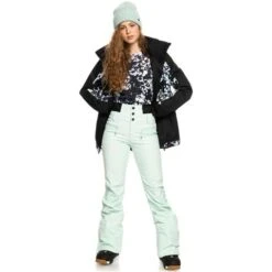 Roxy Rising High Pant - Women's - 2024 Model -Ski Supplies Store fw23 roxy womensrisinghighpant fairaqua 5