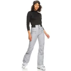 Roxy Rising High Pant - Women's - 2024 Model -Ski Supplies Store fw23 roxy womensrisinghighpant heathergrey 5