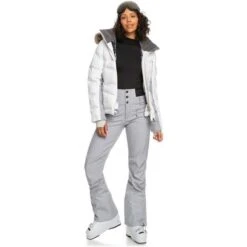 Roxy Rising High Pant - Women's - 2024 Model -Ski Supplies Store fw23 roxy womensrisinghighpant heathergrey 6