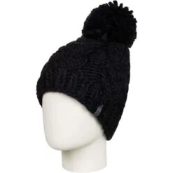 Roxy Winter Beanie - Women's -Ski Supplies Store fw23 roxy womenswinterbeanie trueblack 1