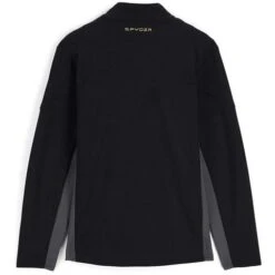 Spyder Bandit Full Zip Fleece Jacket - Men's -Ski Supplies Store fw23 spyder mensbanditfullzipfleecejacket blackcitron 2