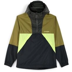 Spyder Belford Windbreaker Anorak Jacket - Men's 11 Spyder Belford Windbreaker Anorak Jacket - Men's -Ski Supplies Store fw23 spyder mensbelfordwindbreakeranorakjacket olivedrabbalck 3