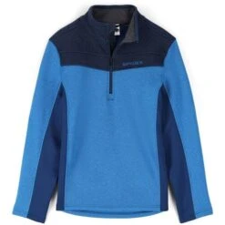 Spyder Encore Half Zip Fleece Jacket - Men's -Ski Supplies Store fw23 spyder mensencorehalfzipfleecejacket collegiate 1