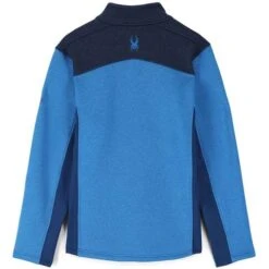 Spyder Encore Half Zip Fleece Jacket - Men's -Ski Supplies Store fw23 spyder mensencorehalfzipfleecejacket collegiate 2