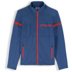 Spyder Speed Full Zip Fleece Jacket - Men's 9 Spyder Speed Full Zip Fleece Jacket - Men's -Ski Supplies Store fw23 spyder mensspeedfullzipfleecejacket abyssvolcano 3